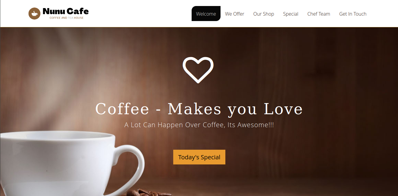 Nunu Cafe Website Released 